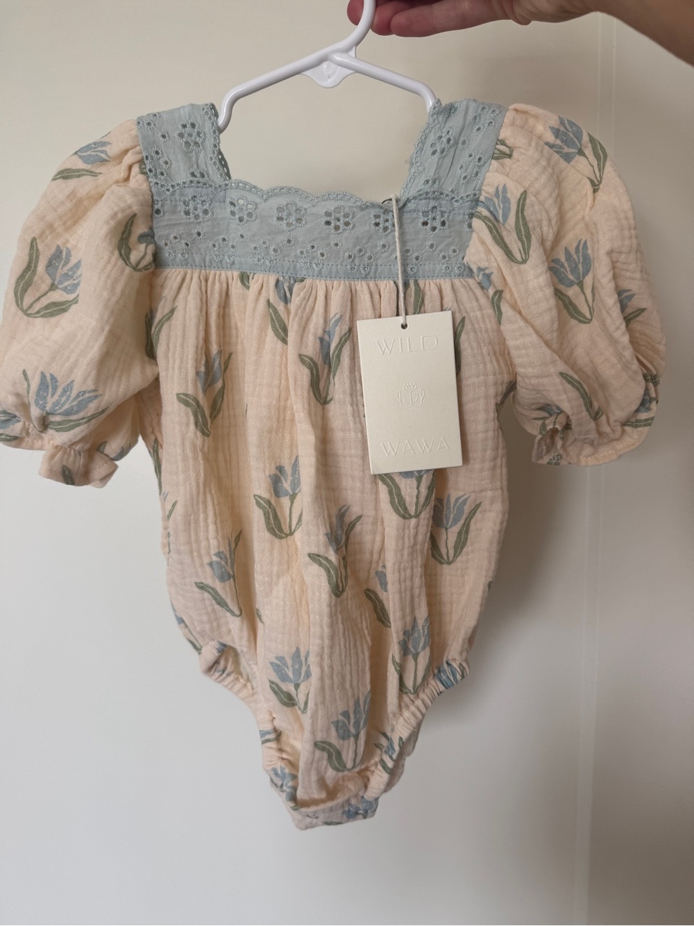 Wild Wawa Blue Tulip  Romper